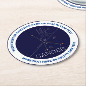 〔占星術の〕十二宮図座がん ラウンドペーパーコースター (アングル)