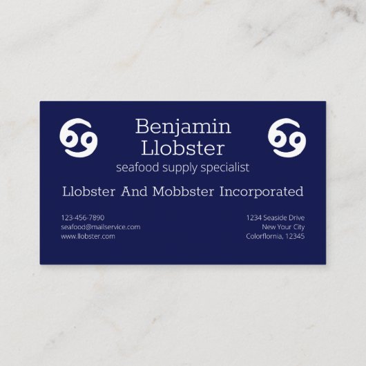 〔占星術の〕十二宮図座がん 名刺 (裏面)