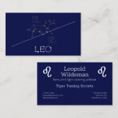 〔占星術の〕十二宮図座レオ 名刺 (正面/裏面)