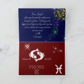 〔占星術の〕十二宮図座魚座 カード (内部)