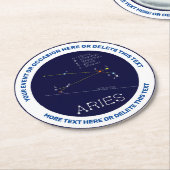 〔占星術の〕十二宮図座 ラウンドペーパーコースター (アングル)