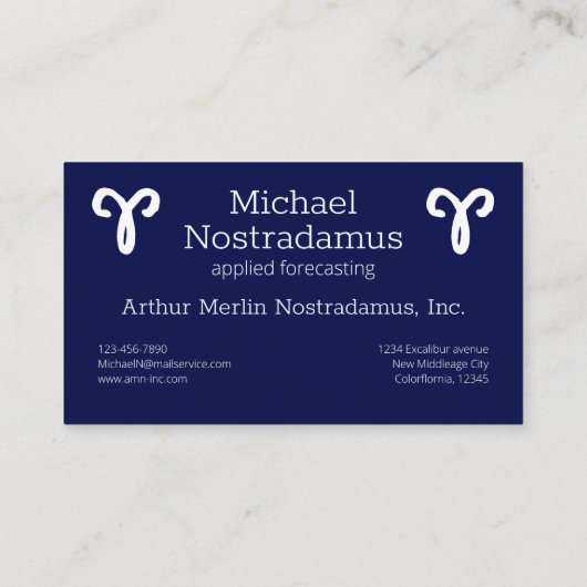 〔占星術の〕十二宮図座 名刺 (裏面)