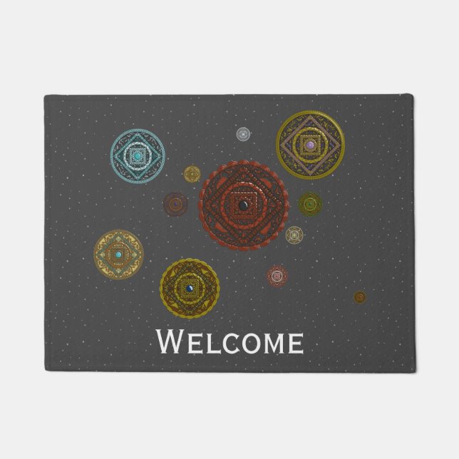 〔占星術の〕十二宮図形式 ドアマット (正面)