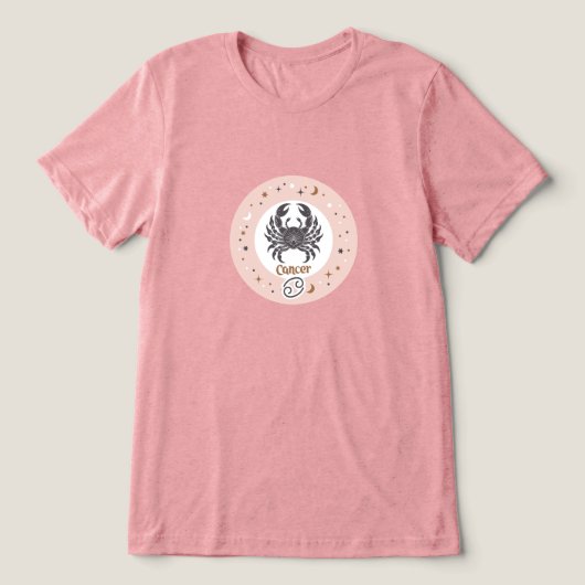 〔占星術の〕十二宮図徴候がん トライブレンドTシャツ (デザイン正面)