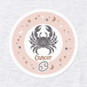 〔占星術の〕十二宮図徴候がん ラベル (デザイン2)