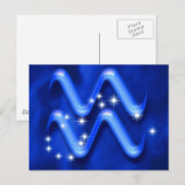 〔占星術の〕十二宮図徴候アクエリアス ポストカード (正面/裏面)