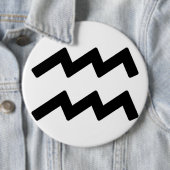 〔占星術の〕十二宮図徴候アクエリアス 缶バッジ (インサイチュ)