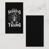〔占星術の〕十二宮図徴候蠍座占星術誕生日動物 名刺 (正面/裏面)