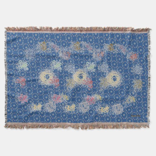 〔占星術の〕十二宮図抽象芸術 スローブランケット (正面)