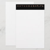 〔占星術の〕十二宮図文具 便箋 (正面/裏面)
