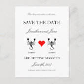 〔占星術の〕十二宮図日付の保存(蠍座/蠍座)白 案内ポストカード (正面)