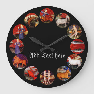 〔占星術の〕十二宮図星占い星印ヴィンテージ ラージ壁時計