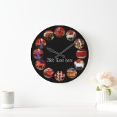 〔占星術の〕十二宮図星占い星印ヴィンテージ ラージ壁時計 (ホーム)