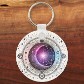 〔占星術の〕十二宮図星占い月 キーホルダー (正面)