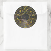 〔占星術の〕十二宮図星占い金ゴールドシール ラウンドシール (バッグ)