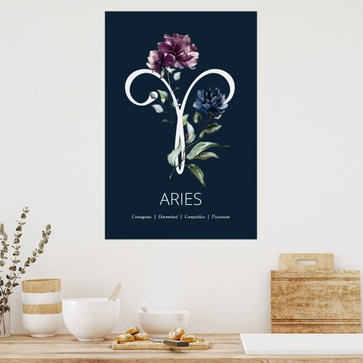 〔占星術の〕十二宮図星印のポスター ポスター (キッチン)