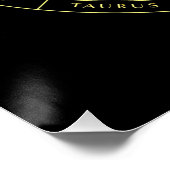 〔占星術の〕十二宮図星印占星術星座マップ金ゴールド ポスター (コーナー)