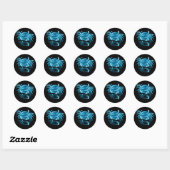 〔占星術の〕十二宮図星印 – がんシンボル ラウンドシール (シート)
