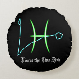 〔占星術の〕十二宮図星座うお座まくら ラウンドクッション