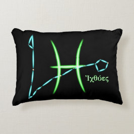 〔占星術の〕十二宮図星座うお座アクセント枕 アクセントクッション