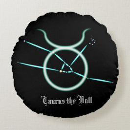 〔占星術の〕十二宮図星座うま丸い枕 ラウンドクッション