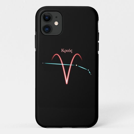 〔占星術の〕十二宮図星座おひつじケースメイトiPhoneケース Case-Mate iPhoneケース (裏面)