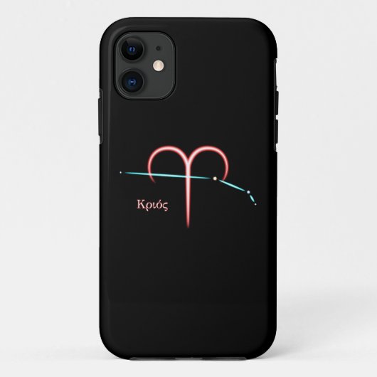 〔占星術の〕十二宮図星座おひつじケースメイトiPhoneケース Case-Mate iPhoneケース (裏面)