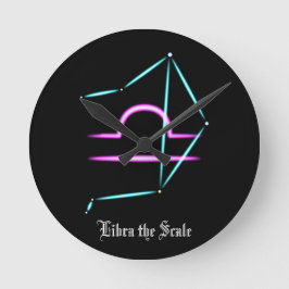 〔占星術の〕十二宮図星座てんびら丸時計 ラウンド壁時計