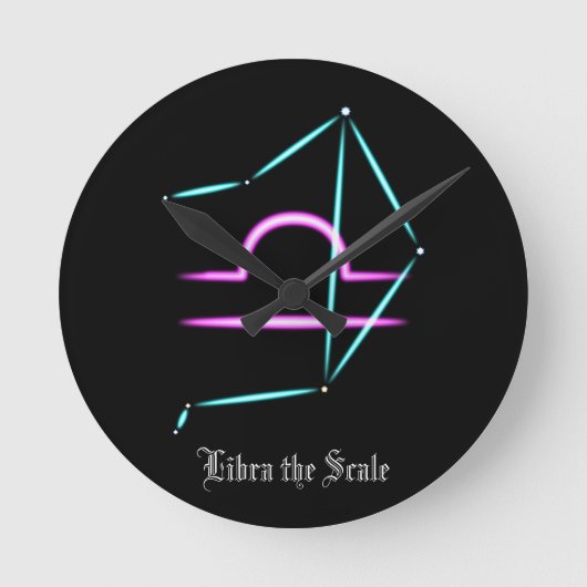 〔占星術の〕十二宮図星座てんびら丸時計 ラウンド壁時計 (正面)