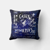 〔占星術の〕十二宮図星座のパーソナライズされた名前と単語 クッション (裏面)