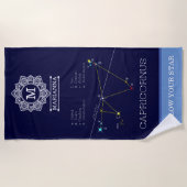 〔占星術の〕十二宮図星座カプリコルヌス ビーチタオル (正面)