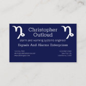 〔占星術の〕十二宮図星座カプリコルヌス 名刺 (裏面)