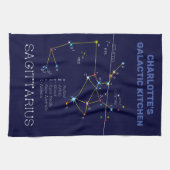 〔占星術の〕十二宮図星座射手座 キッチンタオル (横)