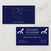 〔占星術の〕十二宮図星座射手座 名刺 (正面/裏面)