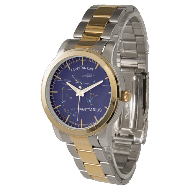 〔占星術の〕十二宮図星座射手座 腕時計 (アングル)