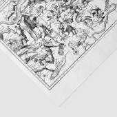 〔占星術の〕十二宮図星座白黒ティッシュペーパー 薄葉紙 (詳細)