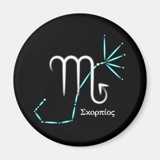 〔占星術の〕十二宮図星座蠍座磁石 マグネット (正面)