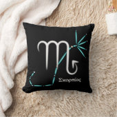 〔占星術の〕十二宮図星座蠍座装飾用クッション クッション (ブランケット)