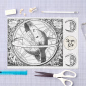 〔占星術の〕十二宮図星座22白黒ティッシュペーパー 薄葉紙 (クラフト)