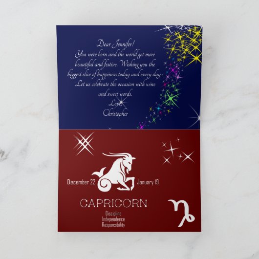 〔占星術の〕十二宮図星座 カード (内部)