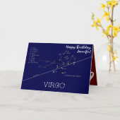 〔占星術の〕十二宮図星座《星座》乙女座 カード (黄色い花)