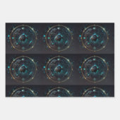 〔占星術の〕十二宮図星記号ラッピング紙シート ラッピングペーパーシート (正面)