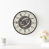 〔占星術の〕十二宮図時計 – がん ラージ壁時計 (ホーム)