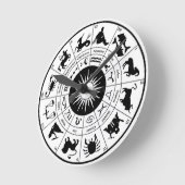 〔占星術の〕十二宮図時計 ラウンド壁時計 (傾斜)