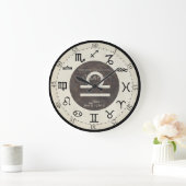 〔占星術の〕十二宮図時計 – 天秤座 ラージ壁時計 (ホーム)