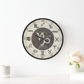〔占星術の〕十二宮図時計 – 山羊座 ラージ壁時計 (ホーム)