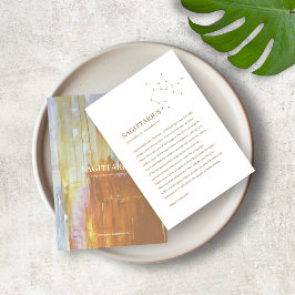 〔占星術の〕十二宮図標識射手座ジュエリー表示カード