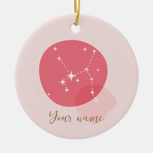 〔占星術の〕十二宮図標識射手座 セラミックオーナメント (正面)