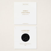 〔占星術の〕十二宮図標識山羊座ジュエリー表示カード (正面&裏面)