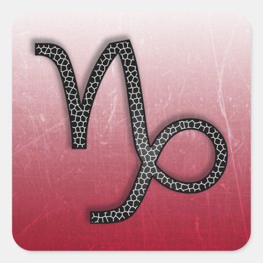 〔占星術の〕十二宮図標識山羊座ヤギのシンボル及び占星術 スクエアシール (正面)